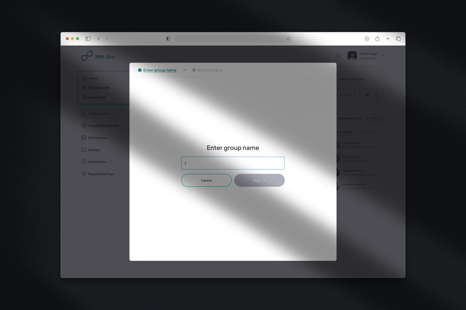 Group Creation — Name Step